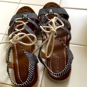 Ladies blue and white Nautica Sandals